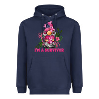 Navy i'm a survivor gnome Heavyweight Hoodie - BarkalooDesign