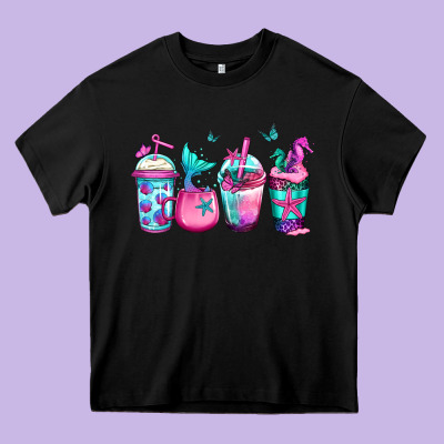 Mermaid Underwater Coffee Heavy Core Tee Designed By Jasminsmagicworld