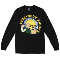 Black everybody knows the moons made of cheese! Long Sleeve Tee - trangStudio