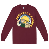Burgundy everybody knows the moons made of cheese! Long Sleeve Tee - trangStudio