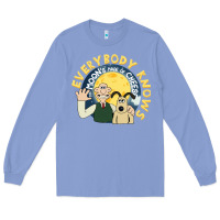 Colony Blue everybody knows the moons made of cheese! Long Sleeve Tee - trangStudio