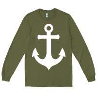 Army Green Boat Anchor for Women n Girls Summer Long Sleeve Tee - trangStudio