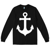 Black Boat Anchor for Women n Girls Summer Long Sleeve Tee - trangStudio