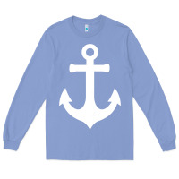 Colony Blue Boat Anchor for Women n Girls Summer Long Sleeve Tee - trangStudio