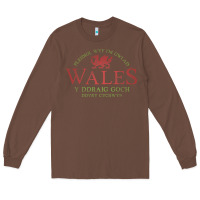Chestnut Rugby Welsh Gift Red Dragon Flag of Wales Long Sleeve Tee - trangStudio