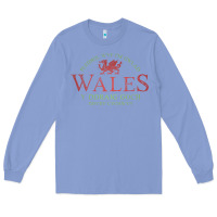 Colony Blue Rugby Welsh Gift Red Dragon Flag of Wales Long Sleeve Tee - trangStudio