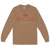 Toasted Coconut Rugby Welsh Gift Red Dragon Flag of Wales Long Sleeve Tee - trangStudio