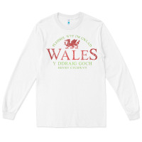 White Rugby Welsh Gift Red Dragon Flag of Wales Long Sleeve Tee - trangStudio