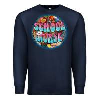 Navy western groovy school nurse Premium Sweatshirt - BarkalooDesign