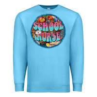 Ocean Blue western groovy school nurse Premium Sweatshirt - BarkalooDesign