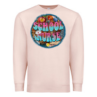 Pale Pink western groovy school nurse Premium Sweatshirt - BarkalooDesign