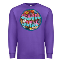 Purple western groovy school nurse Premium Sweatshirt - BarkalooDesign