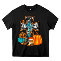 Black thankful cross Heavy Core Tee - JahusDesignShop