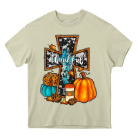 Mossy thankful cross Heavy Core Tee - JahusDesignShop