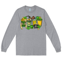 Heather Grey St. Patrick's Day coffee cups Long Sleeve Tee - HowdyJamesFarm