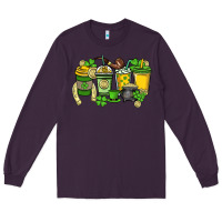 Plum St. Patrick's Day coffee cups Long Sleeve Tee - HowdyJamesFarm