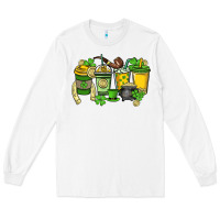 White St. Patrick's Day coffee cups Long Sleeve Tee - HowdyJamesFarm