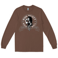 Chestnut Bon Scott Rock n' Roll Lion Shield Long Sleeve Tee - trangStudio