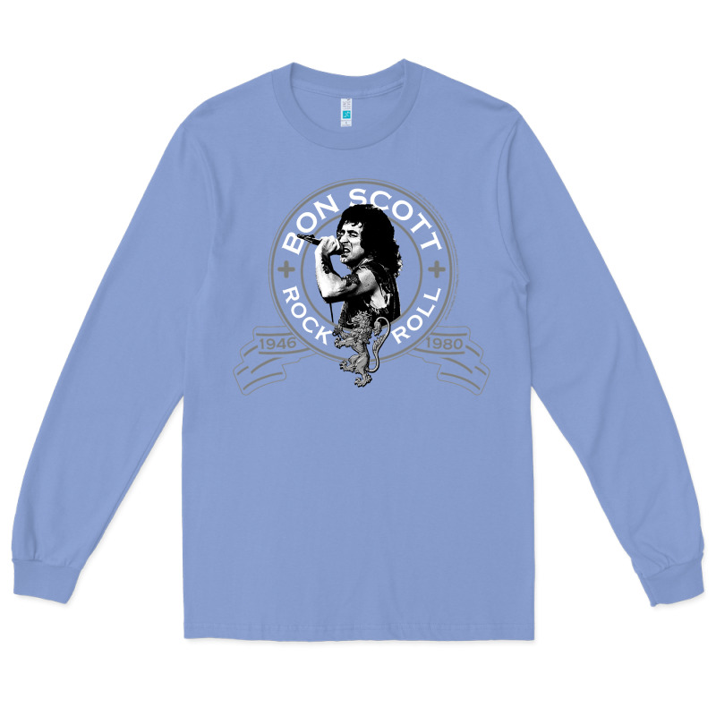 Bon Scott Rock N' Roll Lion Shield Long Sleeve Tee by trangStudio | Teevron