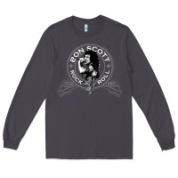 Smoke Bon Scott Rock n' Roll Lion Shield Long Sleeve Tee - trangStudio