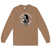 Toasted Coconut Bon Scott Rock n' Roll Lion Shield Long Sleeve Tee - trangStudio