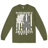 Army Green Parkinson's Disease Awareness T  Gift for PD Patients Long Sleeve Tee - trangStudio