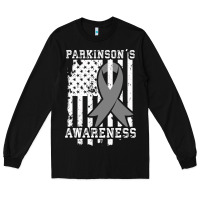 Black Parkinson's Disease Awareness T  Gift for PD Patients Long Sleeve Tee - trangStudio