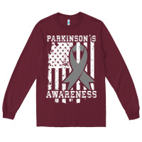 Burgundy Parkinson's Disease Awareness T  Gift for PD Patients Long Sleeve Tee - trangStudio