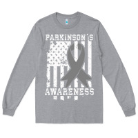 Heather Grey Parkinson's Disease Awareness T  Gift for PD Patients Long Sleeve Tee - trangStudio