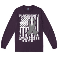 Plum Parkinson's Disease Awareness T  Gift for PD Patients Long Sleeve Tee - trangStudio