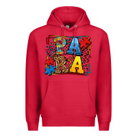 Cardinal autism leopard frame para Premium Hoodie - LillyAllenDesigns