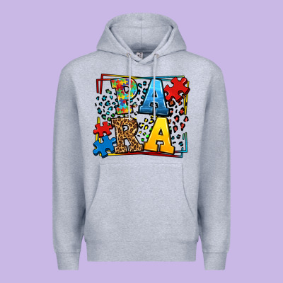 Autism Leopard Frame Para Premium Hoodie Designed By Lillyallendesigns