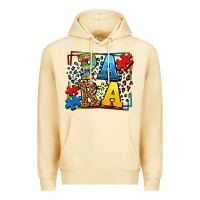 Pina Colada autism leopard frame para Premium Hoodie - LillyAllenDesigns