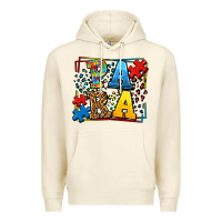 Sandshell autism leopard frame para Premium Hoodie - LillyAllenDesigns