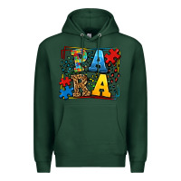 Sports Green autism leopard frame para Premium Hoodie - LillyAllenDesigns