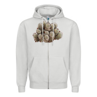 Dove Grey brown flowered cactus Zipper Hoodie - LillyAllenDesigns