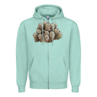 Seafoam brown flowered cactus Zipper Hoodie - LillyAllenDesigns