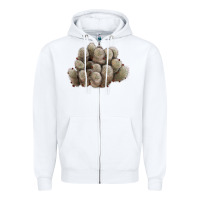 White brown flowered cactus Zipper Hoodie - LillyAllenDesigns