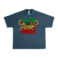 Midnight Navy dream but stay woke juneteenth Urban Heavy Tee - CowGirlArtShop