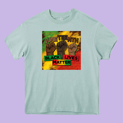 Juneteenth Black Lives Matter Mug  Coaster Heavy Core Tee Designed By Barkaloodesign