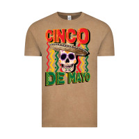 Cinco De Mayo With Skull Vintage Tee | Teevron