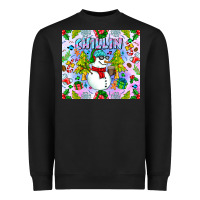 Black Chillin Snow Heavyweight Sweatshirt - CowhideDigitalArt