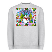 Heather Grey Chillin Snow Heavyweight Sweatshirt - CowhideDigitalArt