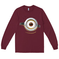 Burgundy Carl Side Smile Long Sleeve Tee - trangStudio