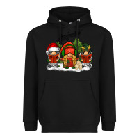 Black Christmas choir gnomes Heavyweight Hoodie - BarkalooDesign