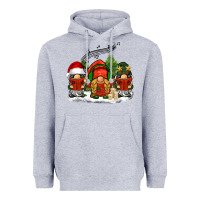 Heather Grey Christmas choir gnomes Heavyweight Hoodie - BarkalooDesign
