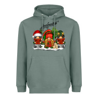 Sage Christmas choir gnomes Heavyweight Hoodie - BarkalooDesign