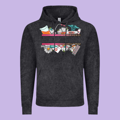 Custom Name Nurse Vintage Hoodie Designed By Cowgirlartshop