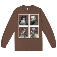 Chestnut Ninja Artists Leonardo Donatello Raphael Michelangelo Parody Renaissan Long Sleeve Tee - trangStudio