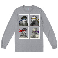 Heather Grey Ninja Artists Leonardo Donatello Raphael Michelangelo Parody Renaissan Long Sleeve Tee - trangStudio